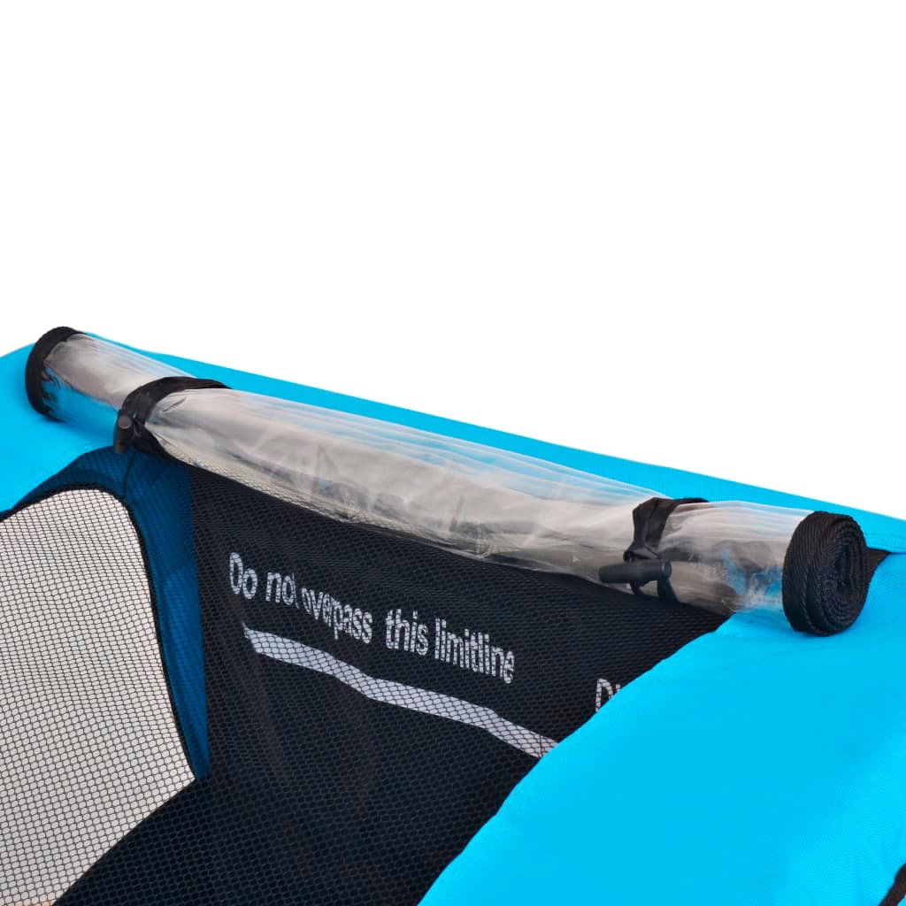 Kids Bicycle Trailer Grey and Blue 30 kg